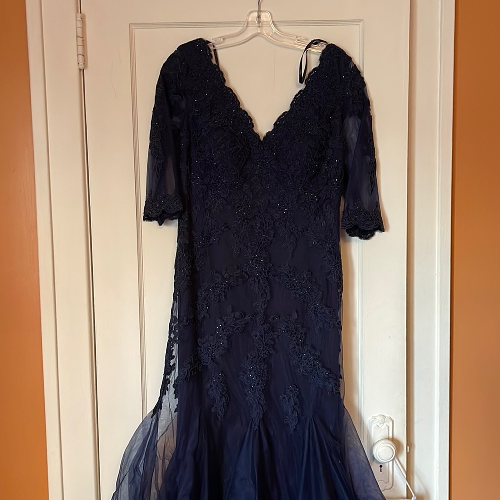 Navy Blue Mermaid Gown NWT